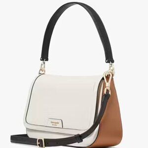 Kate Spade White and Brown Shoulder Bag